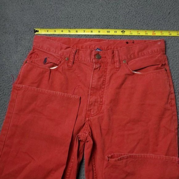 Polo Ralph Lauren Chino Pants  Mens Size 33 x 30 Faded Red - Picture 1 of 15